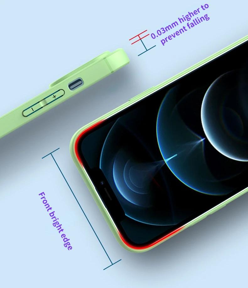 Original Liquid Silicone Phone Case for iPhone14 15 13 12 11 Pro Max Mini X XR XS 7 8  Plus Shockproof Soft Case