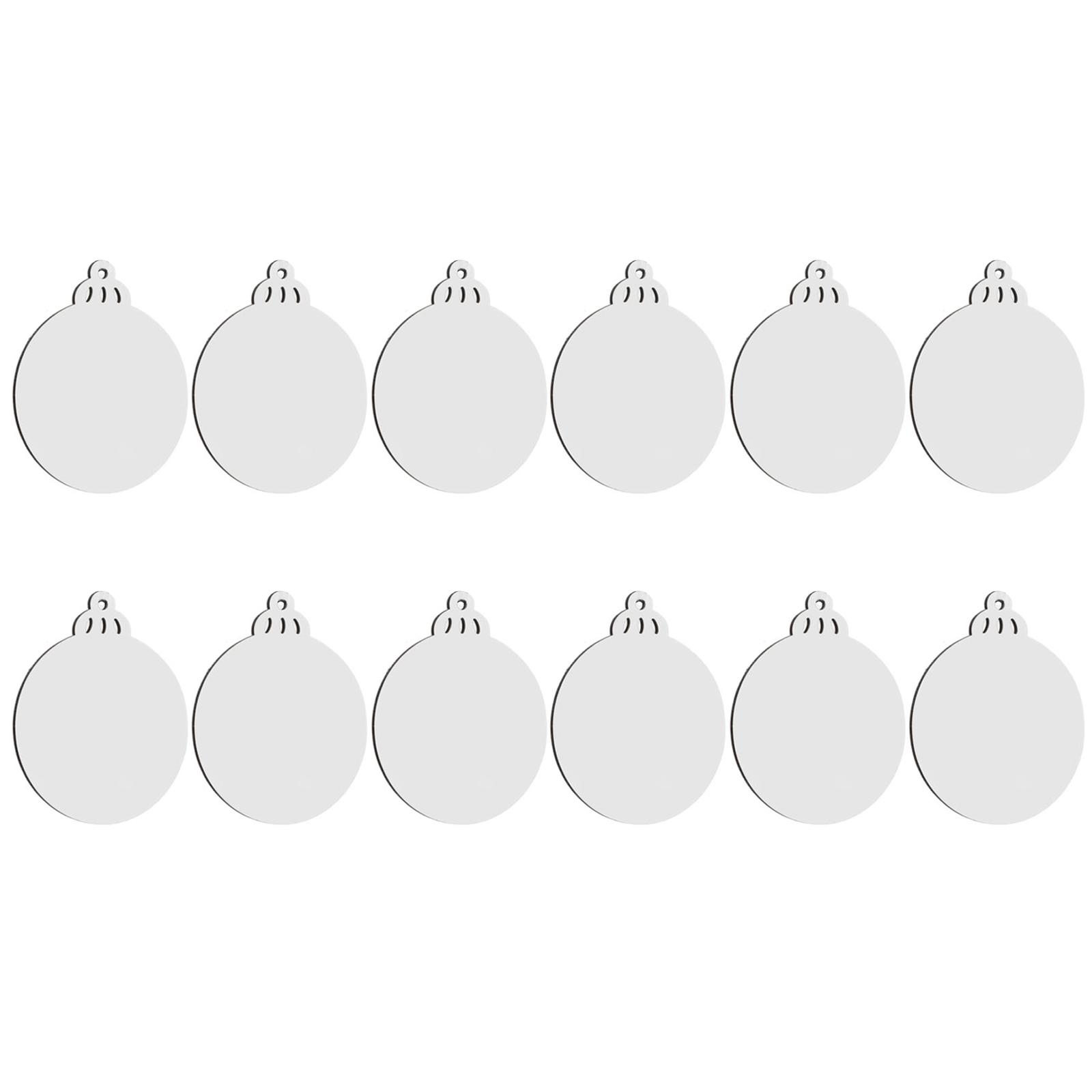 Pack of 12 Christmas Tree Hanging Pendant Decoration Blanks Sublimation Ornament Heat Transfer Festives Adorment 1