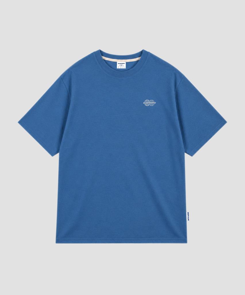 ALL DAY HOOPS Adh Worldwide Oversized Short Sleeve T-Shirt Blue