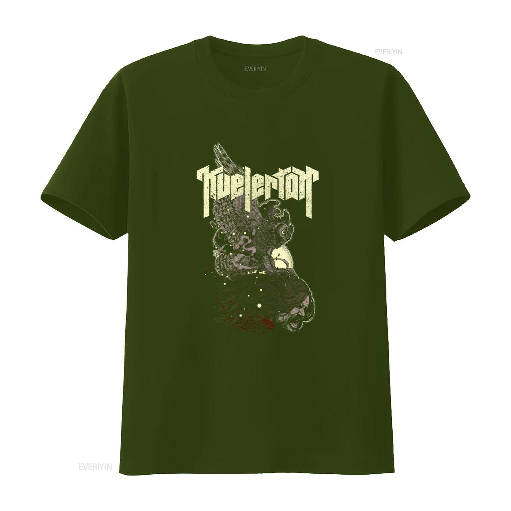 KVELERTAK CD Logo Decapitation Owl Flying with Head T Shirt 2X New Split Meir vintage Washed designer clothes Breathable