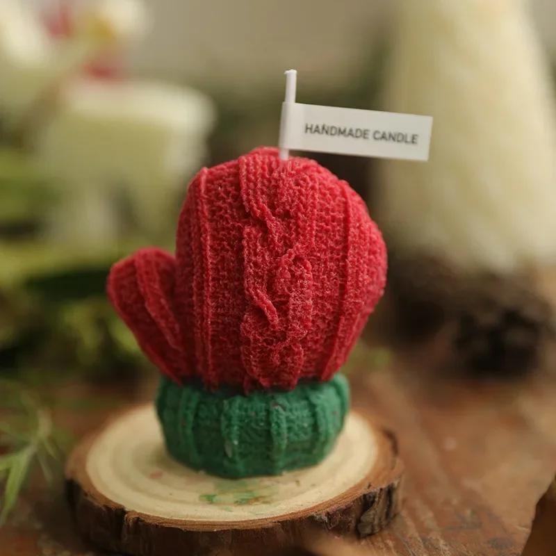 Christmas Wool Gloves Scented Candles Holiday Gifts Instagram Photo Props DIY Creative Incense Candle pillar jars with wholesale