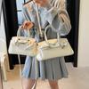 New Fashionable Lychee Pattern Lock Platinum Bag Classic Portable Shoulder Women's Bag