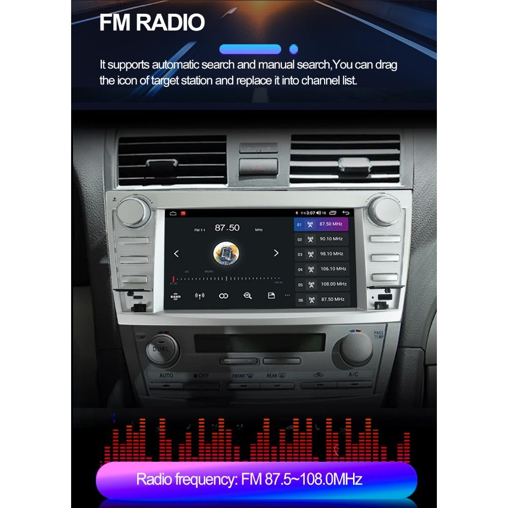 Autorádio 2Din Android 8PALCOVÉ Pro Toyota Camry XV40 2006-2011 Carplay Multimediální Přehrávač Stereo Autoaudio Hlavní Jednotka Navigace GPS 1+32GB