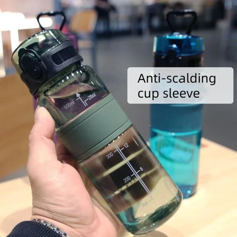 500ml Large Capacity Plastic Water Bottle Leak-proof Anti-fall Drinkware Portable Outdoor Sports Water Bottle for Kid Gym Travel