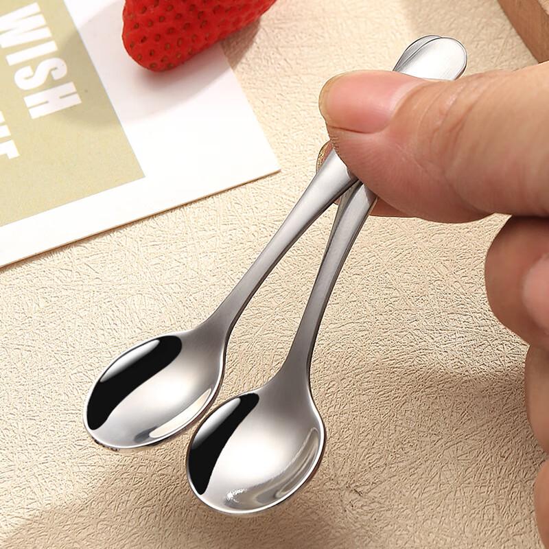 Wutuo 304 Edelstahl Mini Runde Löffel, 10er Set