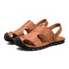 Fashion New Men Casual Leather Hollow Out Shoes Fashion Mens Slip On Slippers Handmade for Men Luxury Sandals Non-Slip Men's Beach Shoes