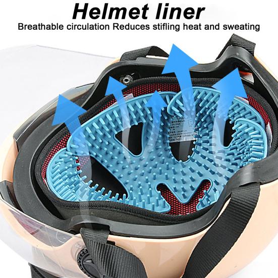 Cycling Helmet Pad Anti-slip Silicone Tooth Breathable Universal Outdoor Motorcycle Bike Padding Insert Cushion Liner Mat Helmet Accessories