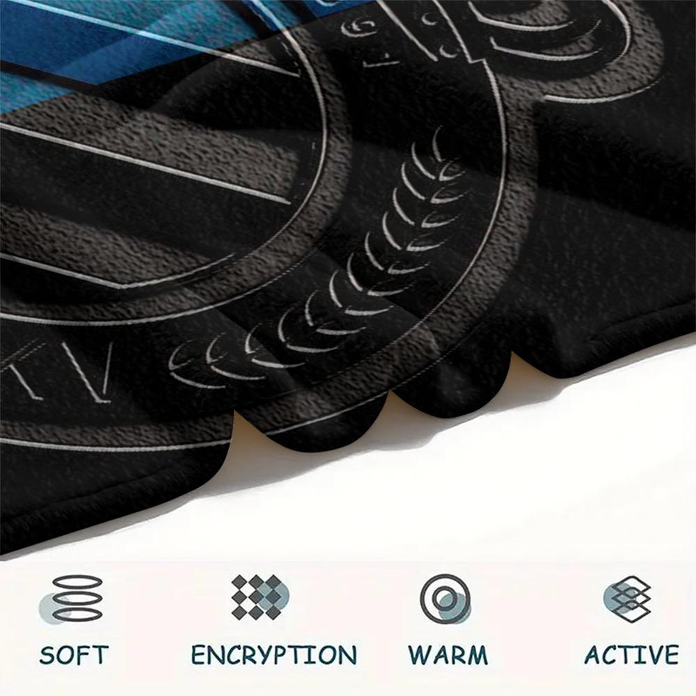 1 Pezzo Coperta in Flanella con Stampa Club Brugge K V, Alta Qualità Comoda per Tutte le Stagioni, Decorazione per la Casa, Calore e Comfort, Perfetta per Regali di Natale