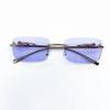 5pcs Unisex Retro Leopard Head Metal Sunglasses Square Frameless Decorative Sun Glasses Colorful Classic Men's Optical Glasses
