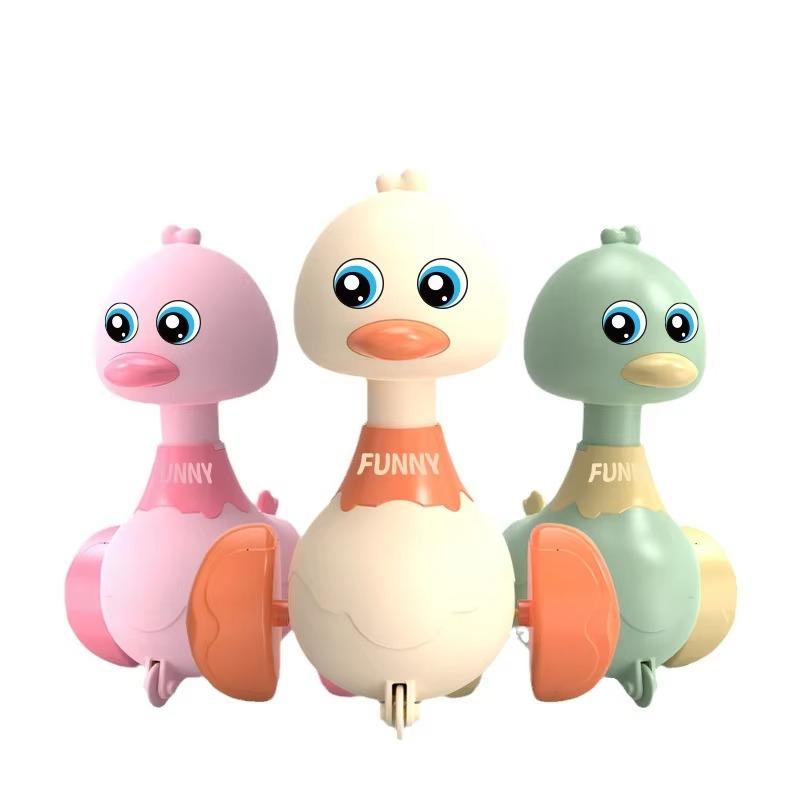 Toddler Learning To Climb Toys 1PCS Press Duckling Toys Pull Back Car Inertial Gliding Baby Learning To Crawl Baby Cute Toys