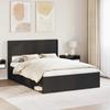Bed Frame with Storage Space and Headboard Black 120 X 200 Cm