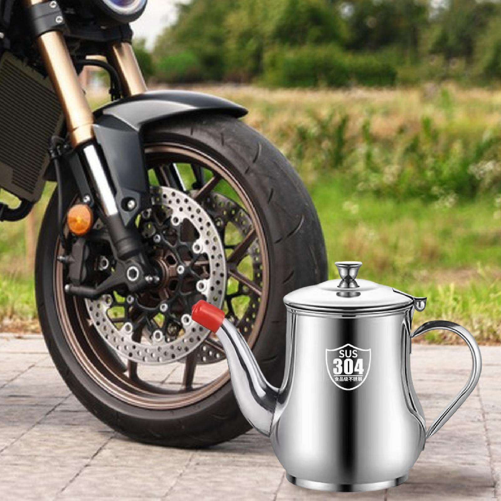 

Oil Jug with Spout Container Leakproof Handle Portable Lightweight Lid Dispenser for 2L Stainless Steel