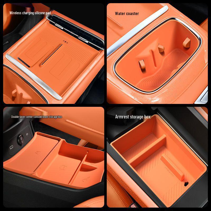 Compatible with 26 Deepal S07 Models: Center Console Silicone Storage Box Organizer for Car Interior Modification.