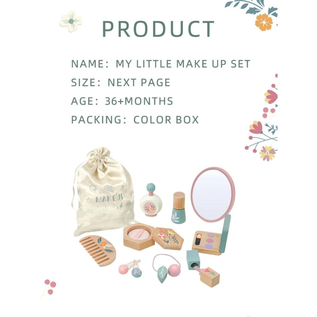 Houten Doe-Alsof Make-up Speelgoed Simulatie Make-up Set Meisjes Make-up Kaptafel Cosmetica Speelgoed Verjaardagscadeaus voor Kinderen