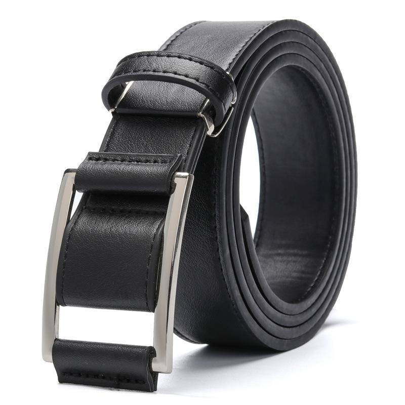 Belt Men'S Non-Porous Belt With Japanese Clip Japanese Buckle Business Belt Pu Belt