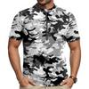 Herren Crew-Neck Bedrucktes Reißverschluss Atmungsaktives Schnelltrocknendes Kurzarm-Radtrikot für Outdoor-Sportarten und Straßenfahrten