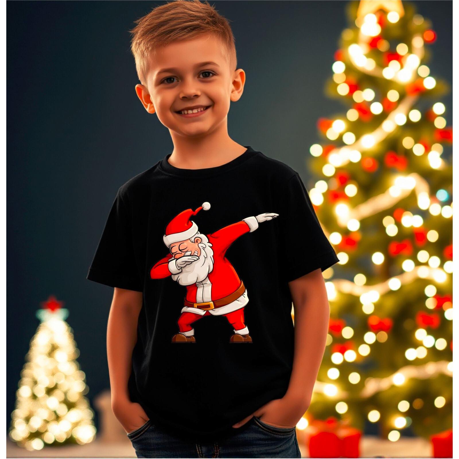 Santa Claus Dabbing Merry Christmas T-Shirt Funny Santa Dab Dancing Xmas Unisex XXXL