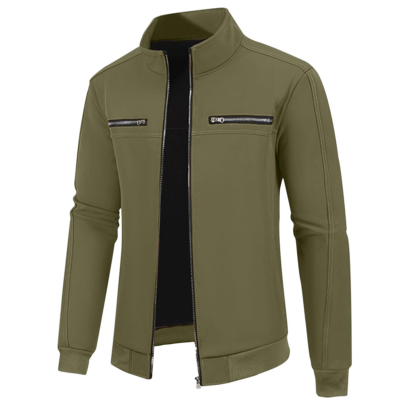 Men s Stand Collar Casual Loose Jacket S