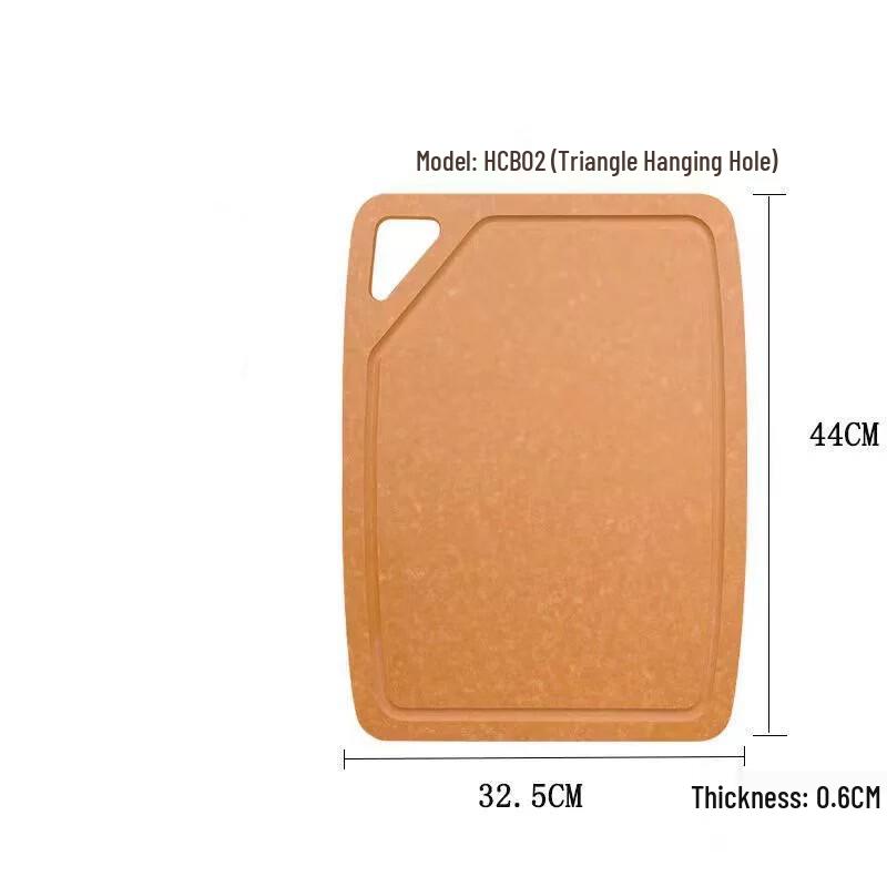 ZISIZ Pine Wood Fiber Double-Sided Cutting Board