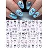 1pcs Cartoon Nail Stickers, Cute Abstract Expression Design 3D Self-Adhesive Nail Art Sticker, DIY Kawaii Fashion Nail Art Decor Nail Supplies