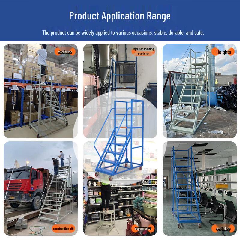 RSRDDY Mobile Platform Ladder with Wheels