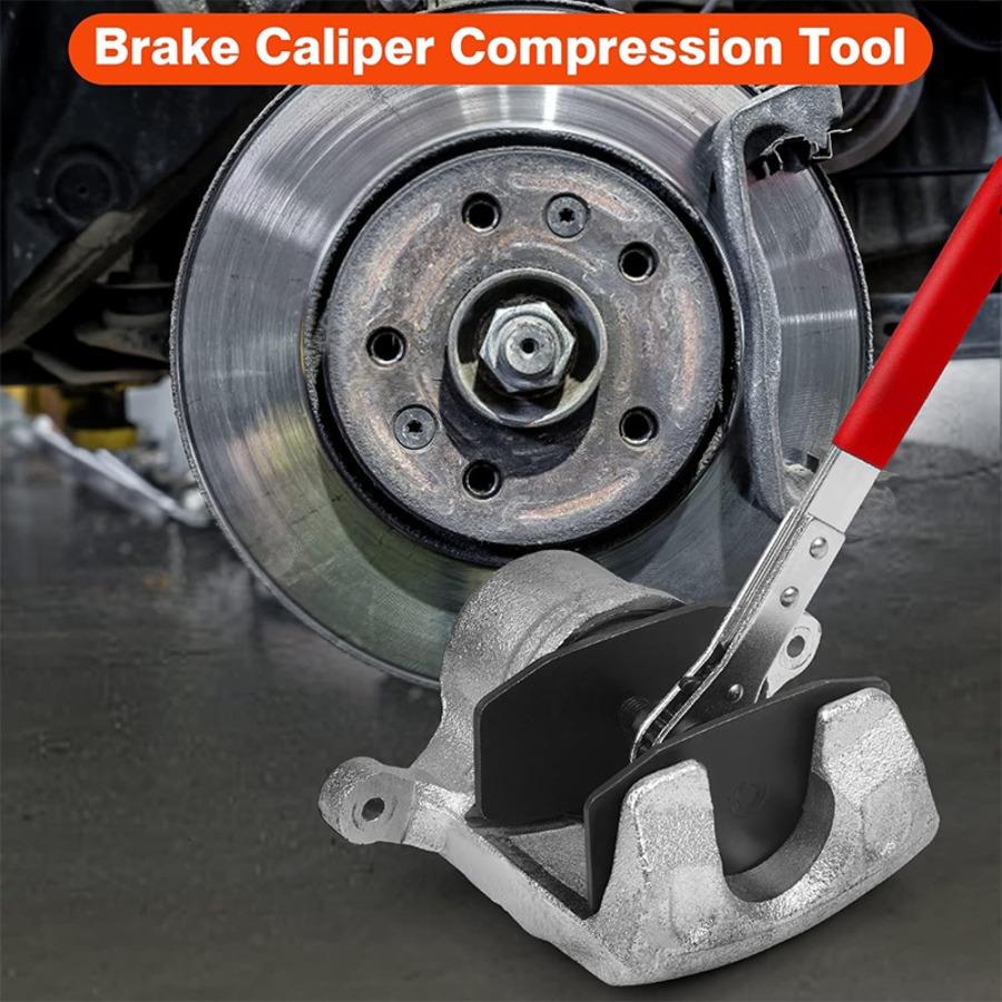 Manual Ratchet Brake Caliper Piston Tool - Adjustable Compressor for Disc Brake Retraction & Auto Maintenance