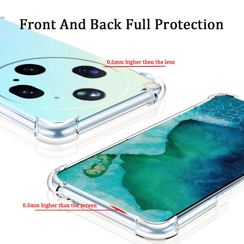 For OPPO Find X9 Ultra Case Air Protection Silicone Clear Transparent Shockproof Housing for OPPO Find X9 Ultra Phone Casing