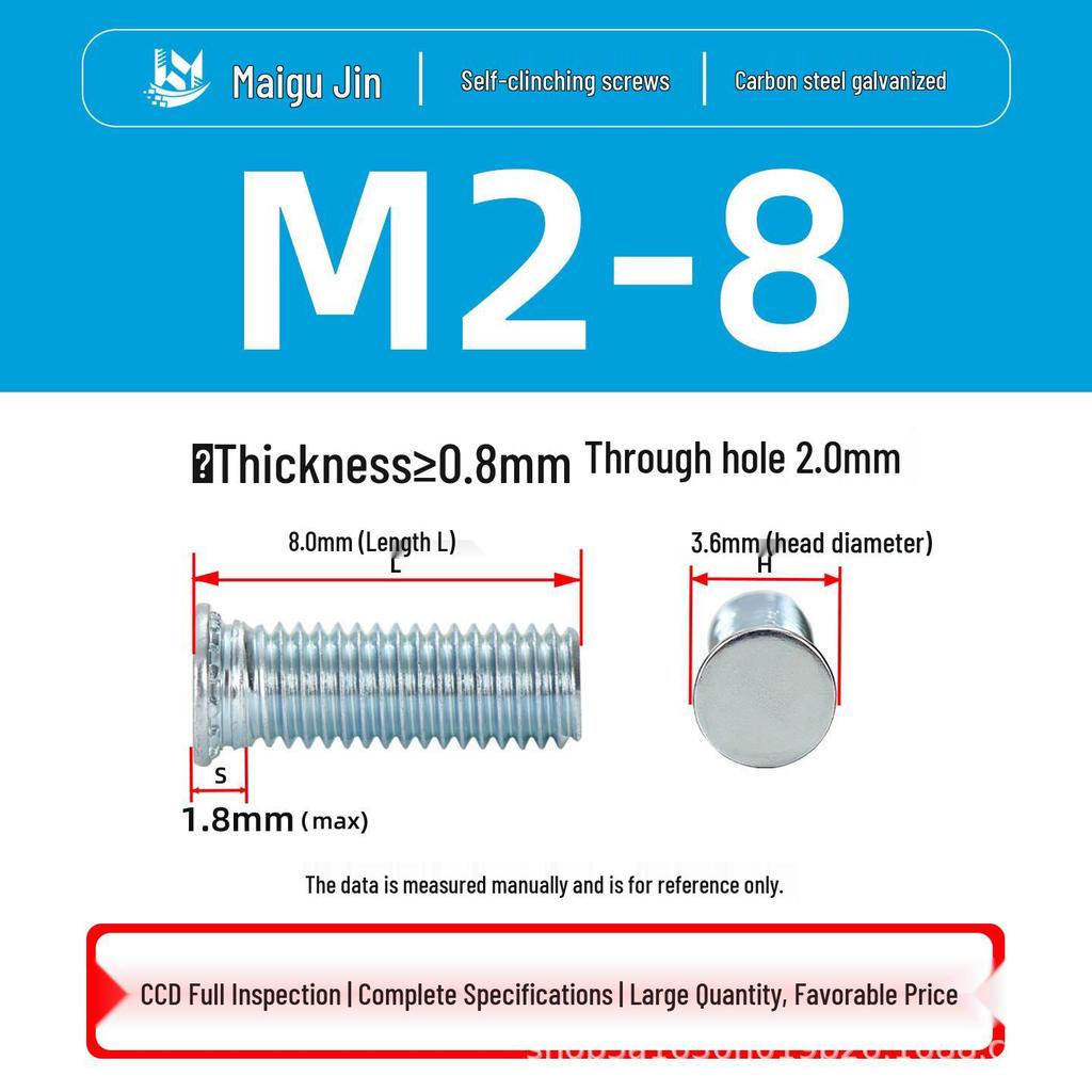 Flat Head Carbon Steel Galvanized Rivet Nuts FH-M2 to M10 - Free Shipping