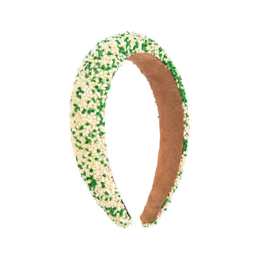 Women's Hair Band Wide Edge Headband Fabric Sponge Colorful Rice Beads Sequins Hair Accessories Party Headwear Accessories