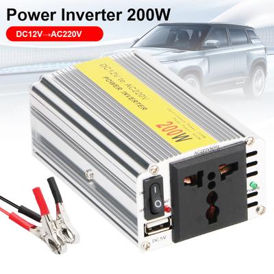 200W Car Inverter Socket With 5.5A USB 12v 220v Voltage Converter With Battery Clip Car Accessories Universal Car Charger Power Adapter