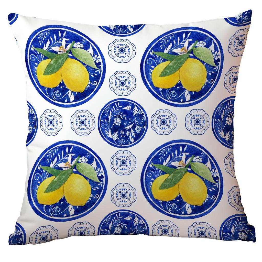 Geometric Summer Lemon Pillow Case Home Sofa Cushion Pillow Case