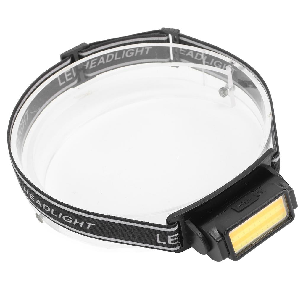 Headlamp Flashlight Waterproof Multifunctional USB Rechargeable with Adjustable Band for Night Fishing Cycling