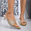 Sandals Women's Summer Outfit 2025 New Style Stiletto Heel Pointed High Heels Open Toe Sandals