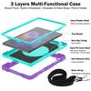 Color Block Protective Case with Wrist Strap for Samsung Tab A9/A9 Plus
