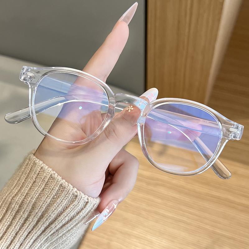Minimalist High End Round Anti Blue Light Glasses Daily Commute Business Eyeglasses Frame Blue Light Blocking Computer Glasses