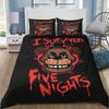 Fazbear's Pizza Freddy-Bear Print Bedding Set Cartoon Bear Duvet Cover Pillowcases Bedroom Home Bedding No Filler