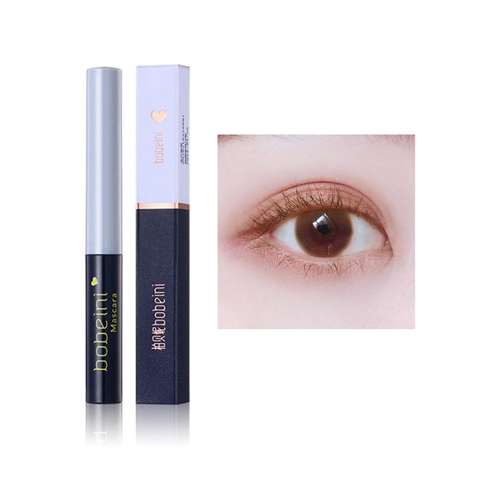 Wasserdichte Mascara Schwarzbraun Geschwungene Wimpern Mascara Kleine Schnelltrocknende Bürste Und Für Anfänger F7M4