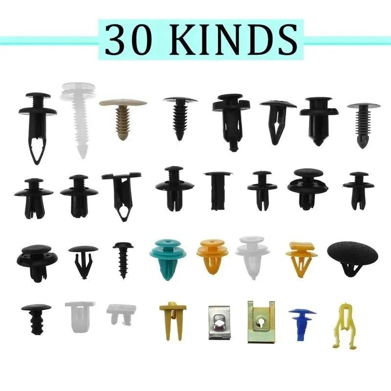 30 Kinds of 500PCS Automobile Mixed Bumper Leaf Fixer Rivets Latch Door Ceiling Fender Base Expansion Adhesive Buckle Accessorie