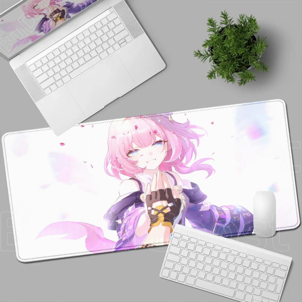 New Pretty Anime Girl Cyrene Mouse Pad Pink Cute Honkai Star Rail Desk Mat Laptop Gaming Mousepad Keyboard Desktop Table Mat XXL