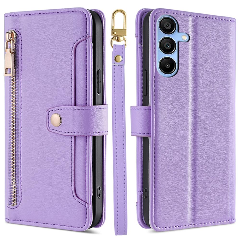 For Samsung Galaxy A15 4G/A15 5G Magnetic Phone Case Zipper Pocket 6 Card Holders Cover