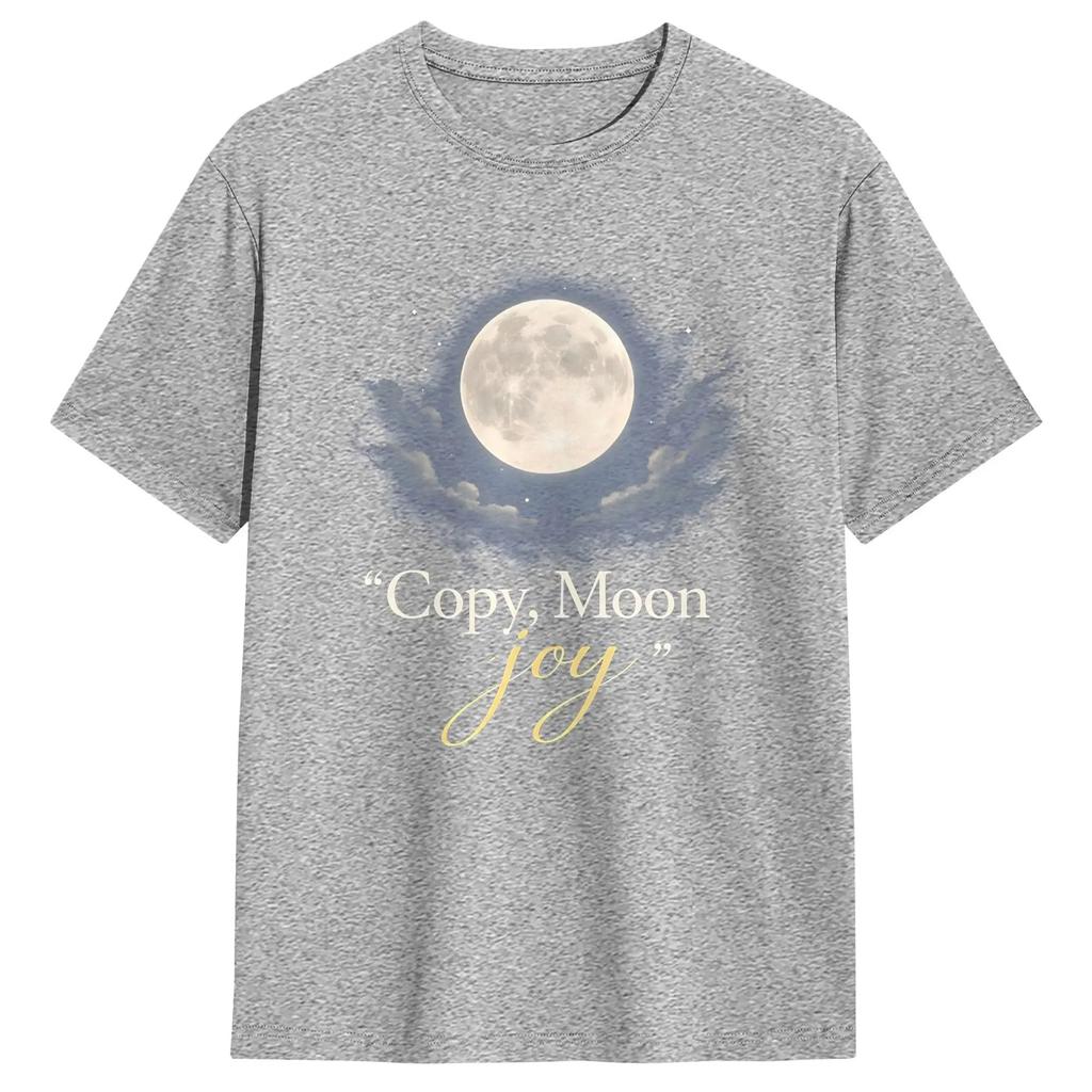 2026 Summer Fashion Tee Copy Moon Joy Funny Unisex Cotton Vintage TShirts Crewneck Tee Shirt Short Sleeve Clothes Graphic Y2K