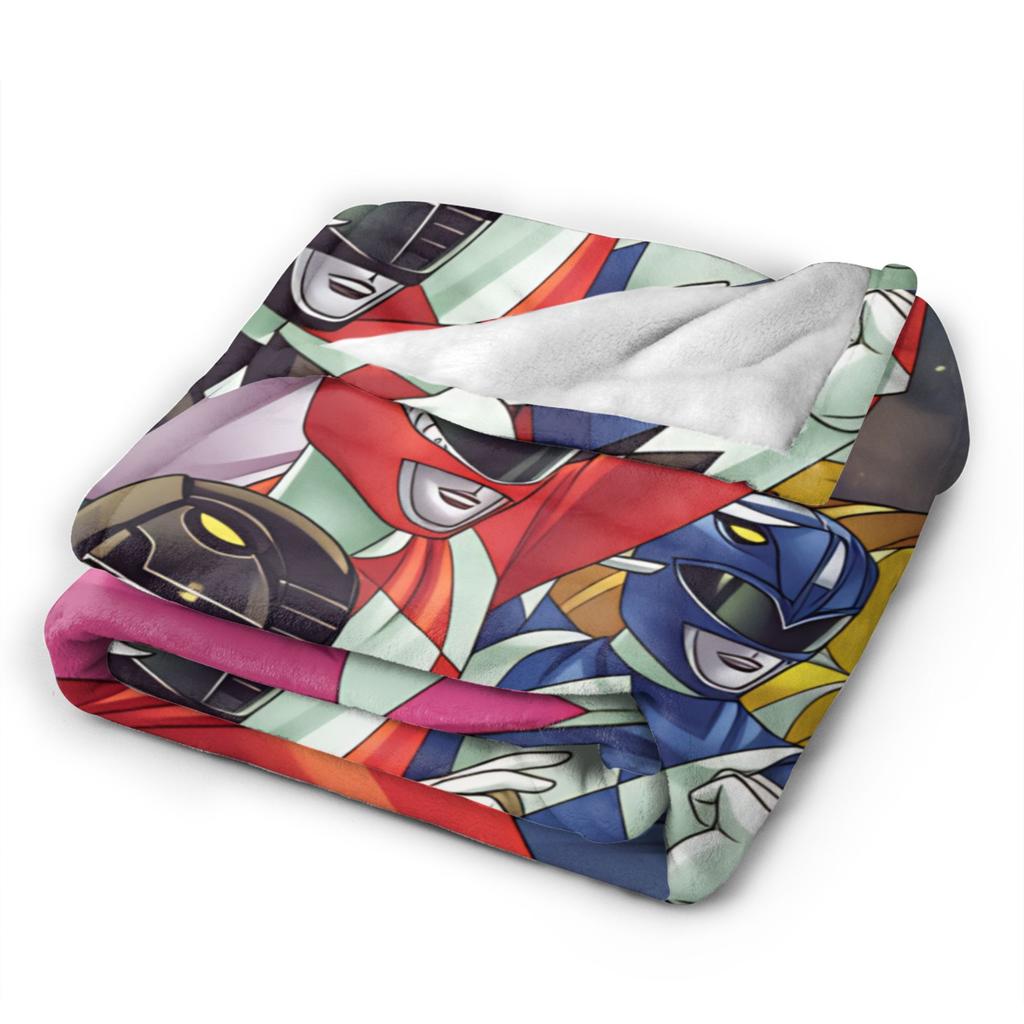M-Mighty Morphin Flannel Blankets  Cartoon P-Power Rangers Soft Warm Throw Blanket for Couch Bed Bedspread Sofa Bed Cover