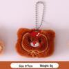 Adorable Plush Bear & Rabbit Brooch Keychain for Kids & Women - Cute Bag or Pin Accessory