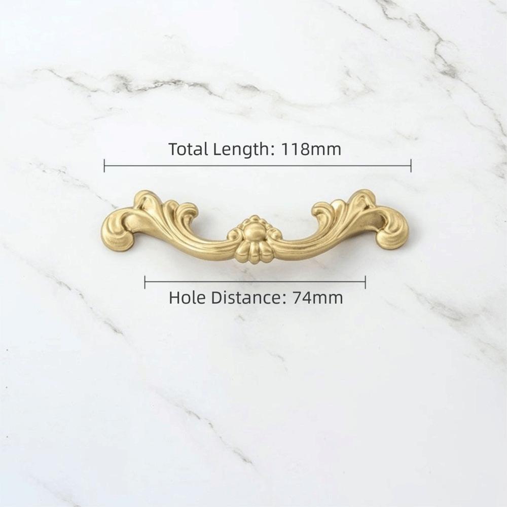 Solid Brass Cabinet Pulls Antique Bronze Finish Drawer Knobs Durable Wardrobe Handles  Bedroom Use