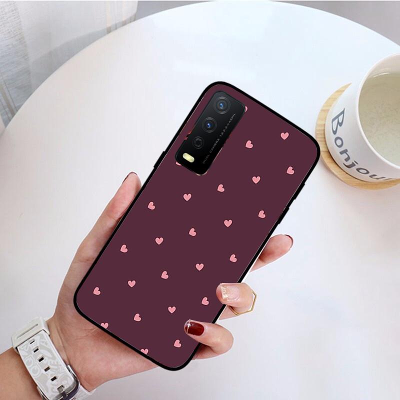 I Love You Pink Heart Phone Case for VIVO Y31 Y21 Y70 Y21S Y20 Y72 1907 Y12 Y11S Y53S Y33S Y55 Y76 Y51 Y15S Y01