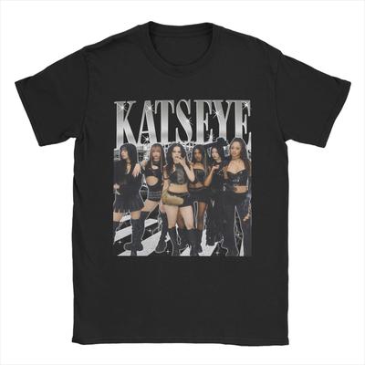 Katseye Kpop Girl Group Men T Shirt  Funny Tee Shirt Short Sleeve O Neck T-Shirt Cotton Printed Clothes