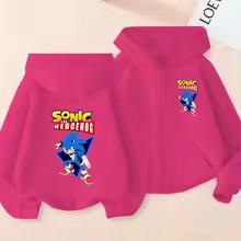 Kids Girls Boy 3-12 Yrs Zipper Style Cardigan Hot Sale Hoodie Sweatshirt Leisure Coat Sports Trend Top Anime Film Print Clothing