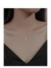 Women's S925 Sterling Silver Water Drop Pendant Necklace - Minimalist Zircon Design Clavicle Chain