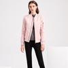 Women's Spring and Autumn Jacket Long-sleeved Zipper Side Pockets Casual Thin Bomber Jacket