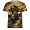 MINISO 3D Printed Movie "Predator" Alien Killer Men's T-shirt Cartoon Harajuku Fashion Adult Short Sleeved Round Neck Top Clothing